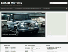 Tablet Screenshot of keisermotors.com
